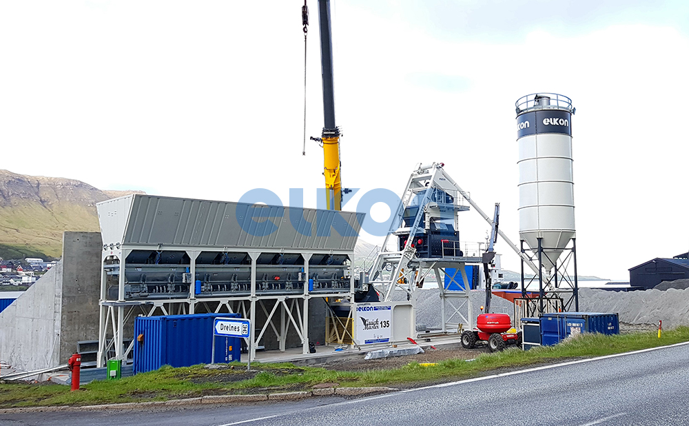 ELKON's 120 m³/h Compact Concrete Mixing Plant at the North Atlantic