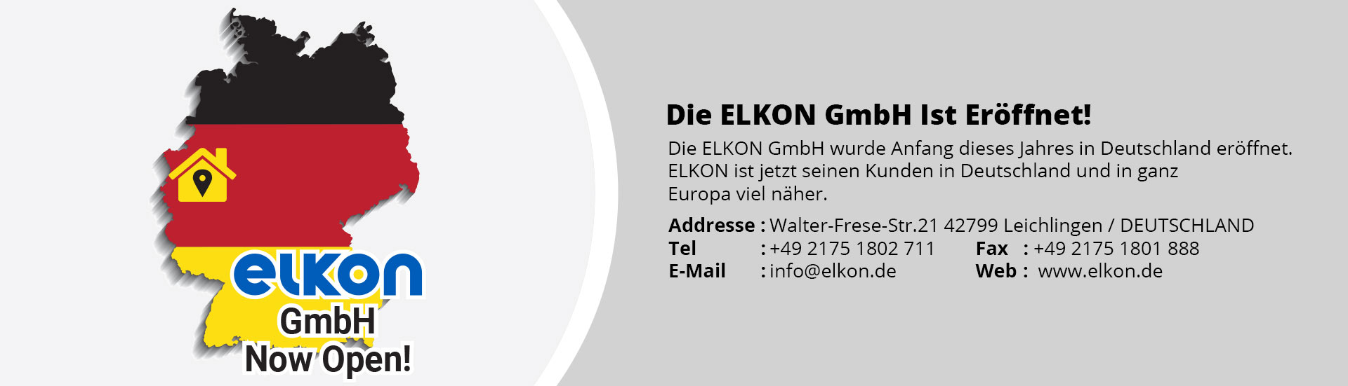 Die ELKON GmbH ist eröffnet!